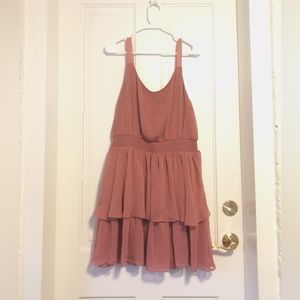 Express Tiered Ruffle Fit And Flare Dress Size L NWOT